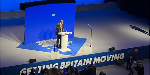 Kwasi Kwarteng speaks to the Conservative conference 2022